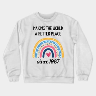 Making The World Better Since 1987 Crewneck Sweatshirt
